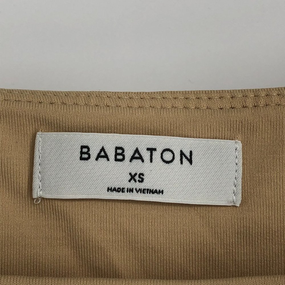 Aritzia Babaton Beige Contour rib square-neck thong bodysuit size XS - Picture 8 of 14